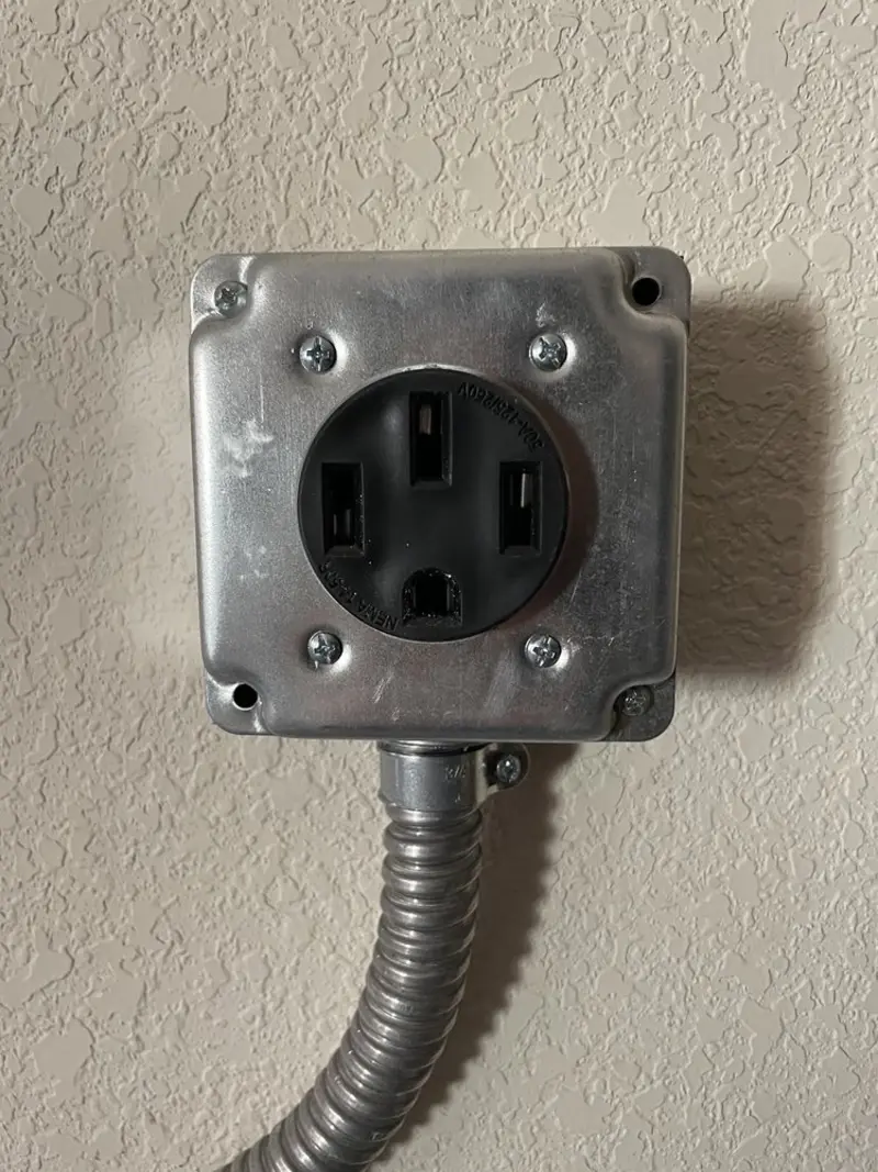 NEMA 14-50 outlet installed for Electrical Panel Upgrade in Kankakee